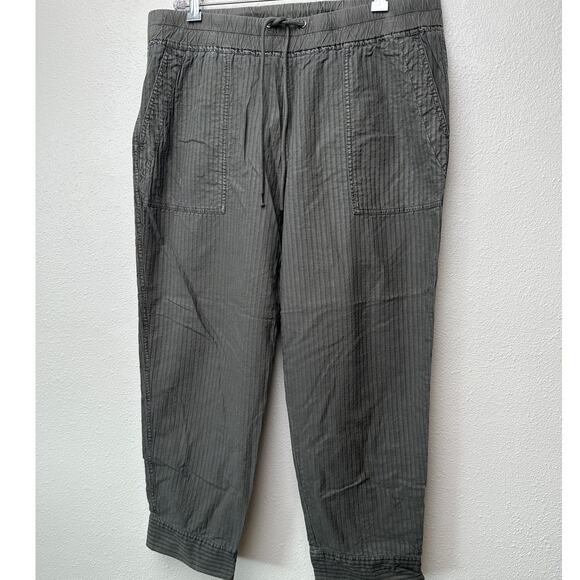 NWT James Perse Women’s Striped Utility Jogger Pants Green Sz 4 - Picture 3 of 14